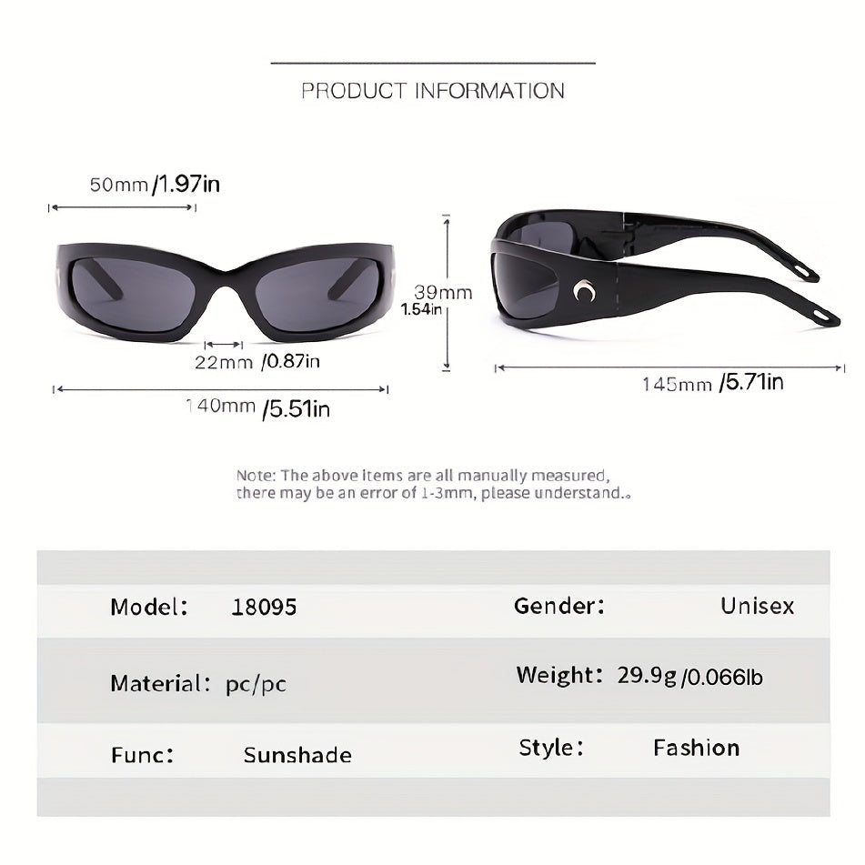Y2K Wrap Around Sports Sunglasses UV400 Sun Shades For Cycling Fishing