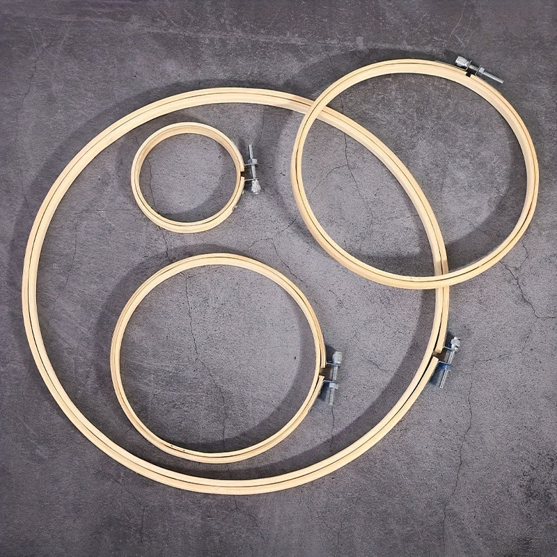 Bamboo Embroidery Stretch Adjustable Cross Stitch Hoop Tool