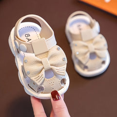 Baby Girls Bowknot Sandals Lightweight Non slip Sandals
