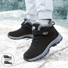 Girl's Solid Snow Boots Cozy Ankle Boots Plush Outdoor Hiking Shoes