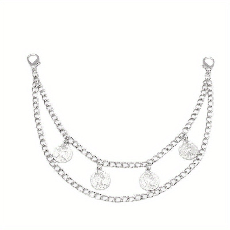 Butterfly Cross Charm Chain Layered Waist Tassel Chain Punk Accessories