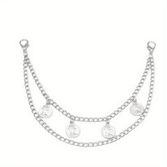 Butterfly Cross Charm Chain Layered Waist Tassel Chain Punk Accessories