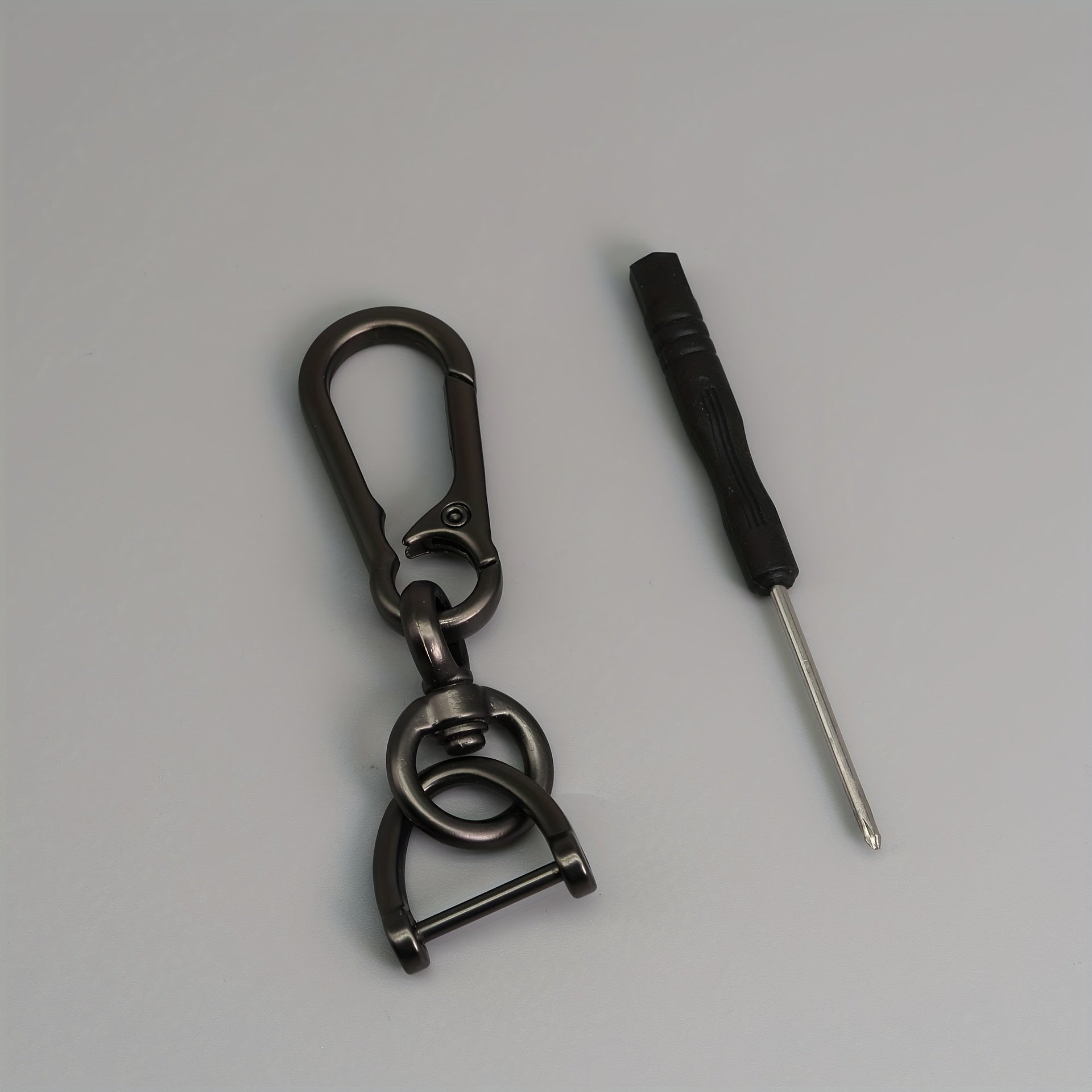 Metal Keychain Holder For Belt Heavy Duty Key Fob Carabiner D ring Clips