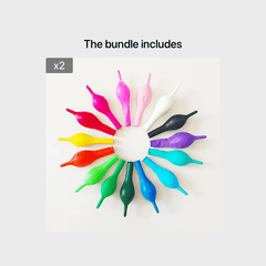 100 Multicolor Needle Tail Gas Ball Rainbow Link Balloon