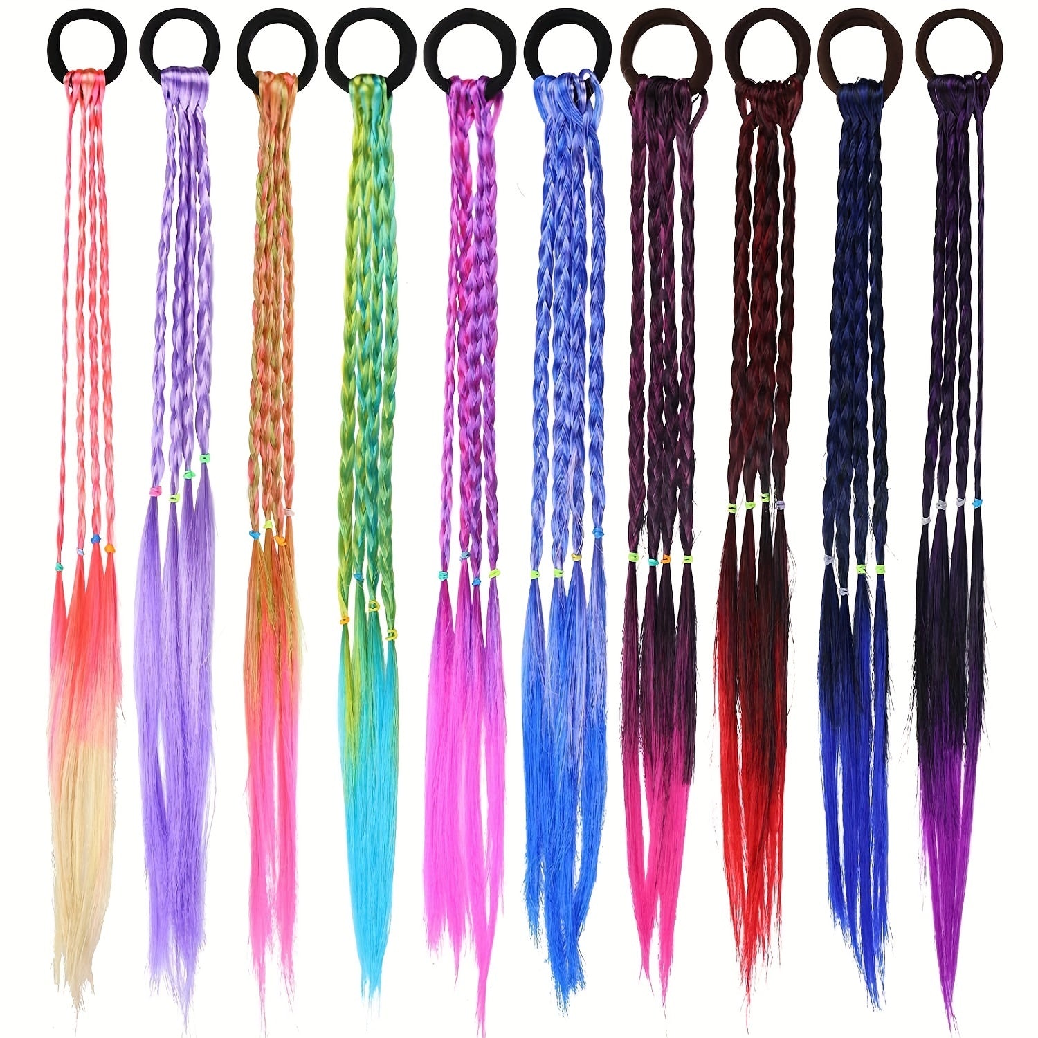 Colorful Braid Wigs Hair Rope Dreadlock Hair Rope Box Braid Hair Accessories