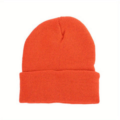 Autumn Winter Wool Knitted Hat Plus Velvet Warm Hat