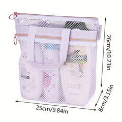 Portable Shower Tote Mesh Travel Toiletry Bag