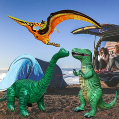 3pcs Inflatable Dinosaur Set: Pterosaur, Brachiosaurus, Tyrannosaurus Rex
