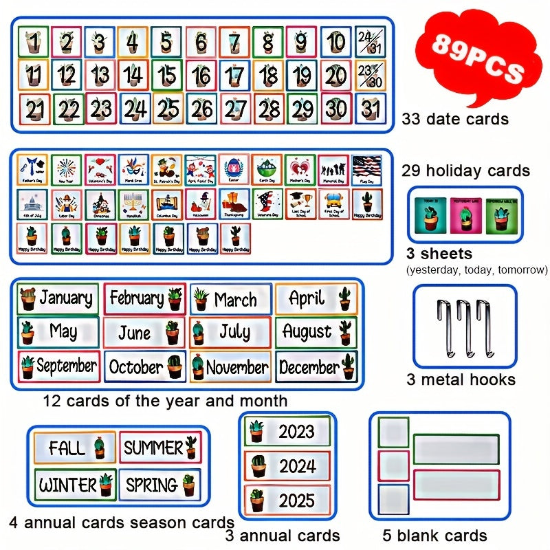 Classroom Pocket Charts Family Enlightenment Education Calendar Cards