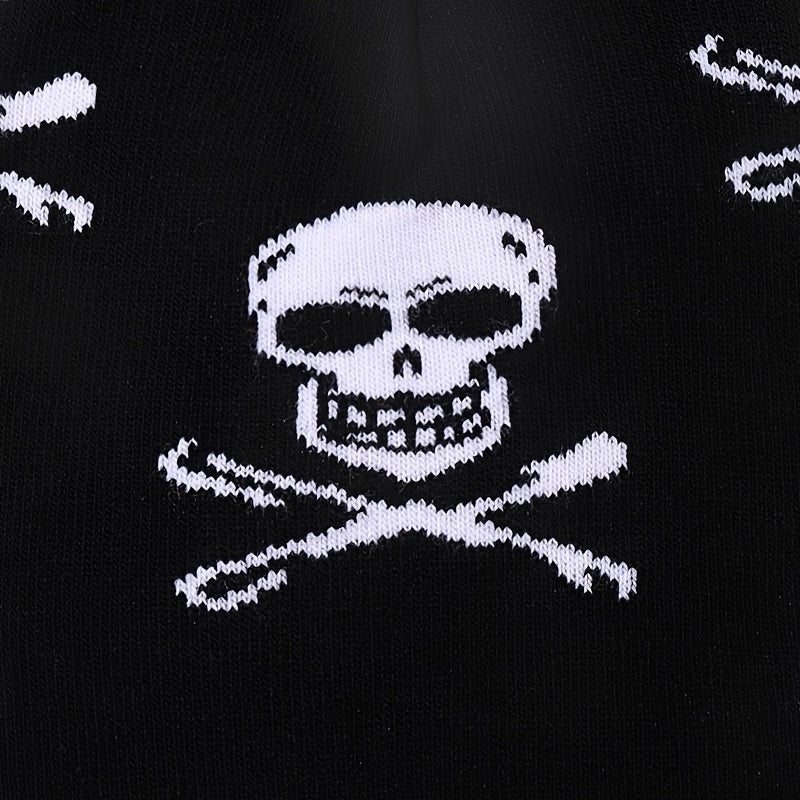 Jacquard Skull Mens Knitted Hat