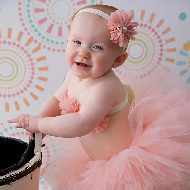 3 Piece Baby Girl Tutu Skirt Photo Props Set