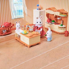 54pc Dollhouse Kitchen Set Simulated Stove Tableware Dishwasher Refrigerator