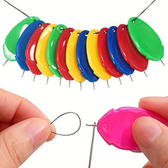 5pcs Needle Threader Tool with Clear Case for Hand Sewing, Machine Embroidery