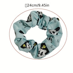 5pcs Large Cartoon Pattern Scrunchie Hair Tie Hair Rope Female Hair Accessories