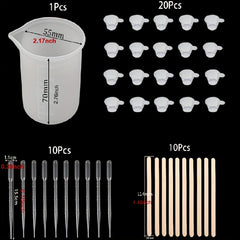 DIY Resin Jewelry Making Kit with Silicone Stir Stick & Disposable Cups