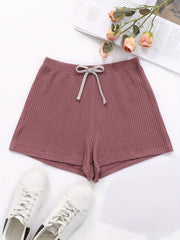 Comfy Lace Up Lounge Shorts Soft Womens Loungewear
