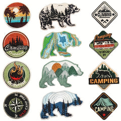 Outdoor Camping Bear Mountain Patches DIY Craft
