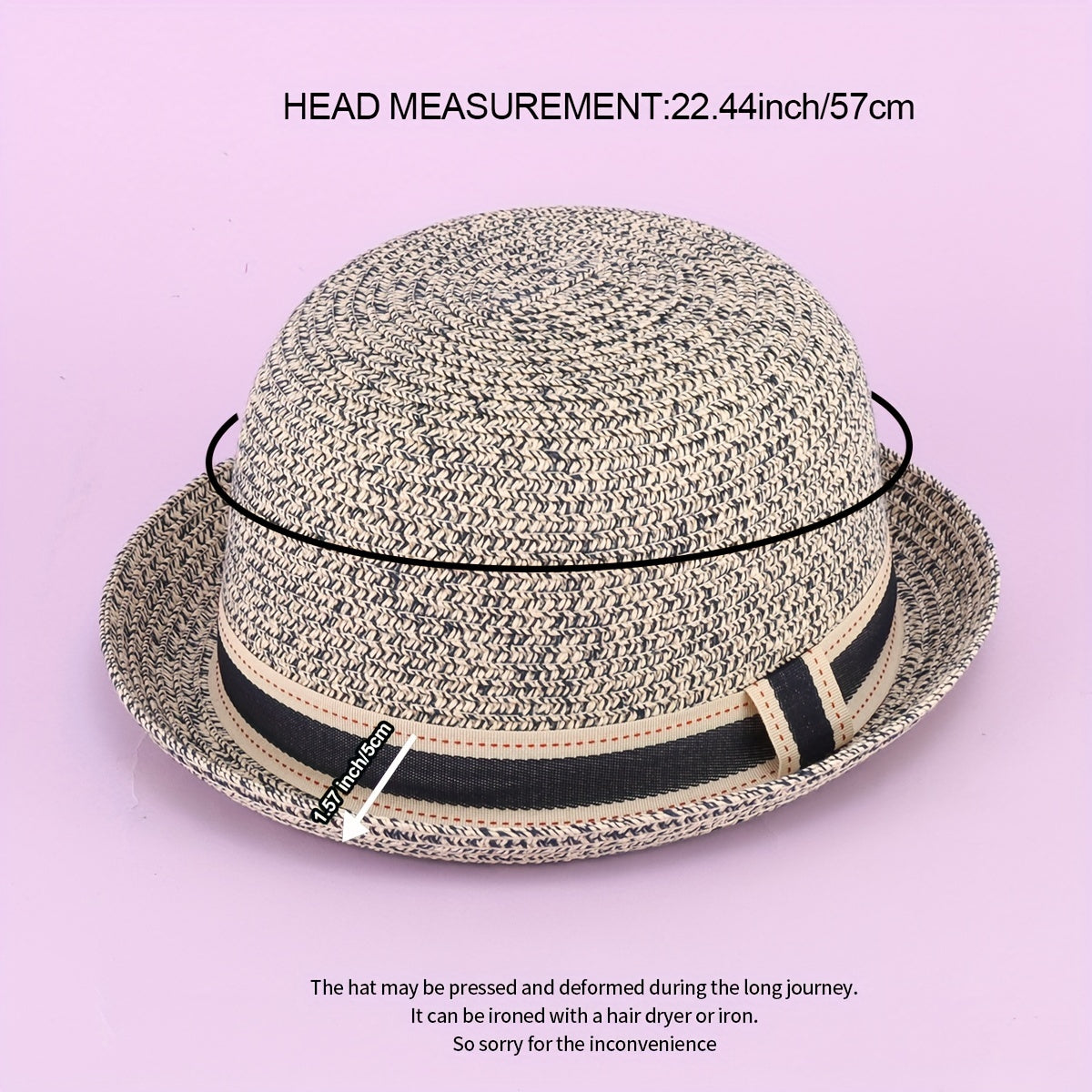Brom Classic Bucket Hat Sunscreen Straw Hat Beach Jazz Hat