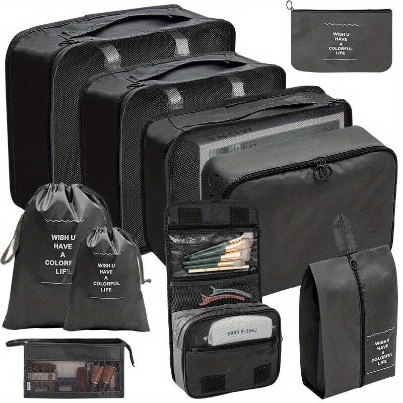 10 Pcs Travel Luggage Bags Dustproof Organizer Portable Storage