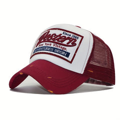 Vintage York Embroidered Men's Baseball Hat Breathable Dad Cap