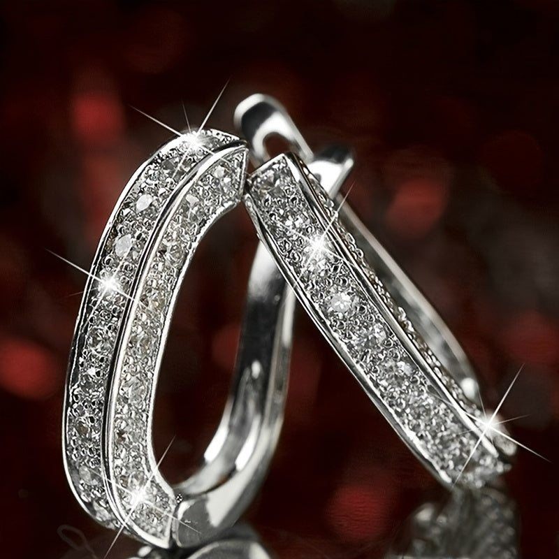 U-Shaped Zirconia Ear Buckle Earring