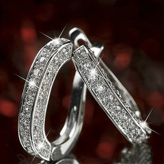 U-Shaped Zirconia Ear Buckle Earring