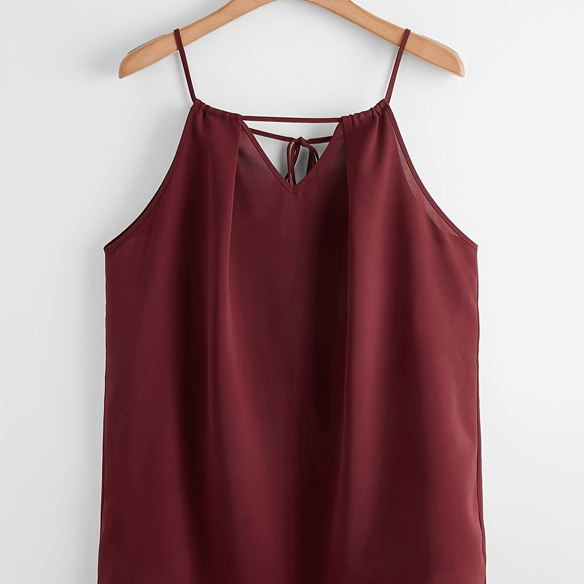  Casual Cami Top with Drawstring Cut Out Ruched Detail