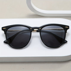 Square Frame Sunglasses Rivet Decor Glasses UV400
