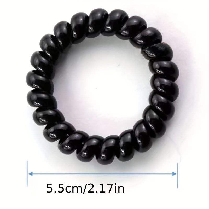 Spiral Hair Tie Waterproof Elastic Ponytail Holder Hair Accessories