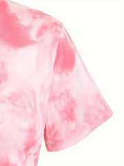 Tie Dye Pajama Set Short Sleeve Tee & Pants