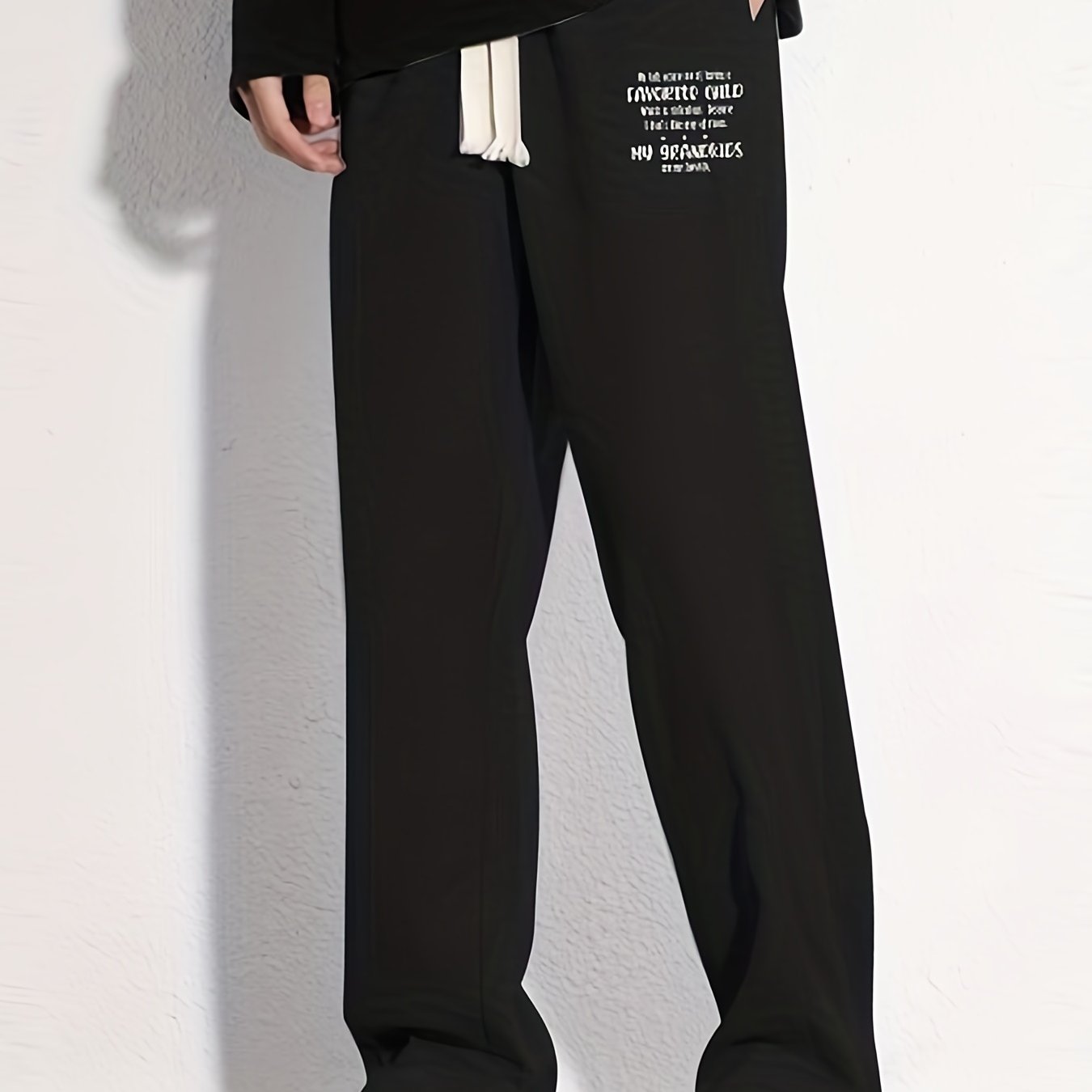 Casual Cotton Loose Fit Drawstring Pants for Men
