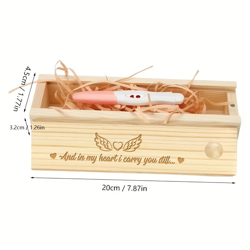 Wooden Memory Box with Engraved Lid - In My Heart It Carry You Still Keepsake