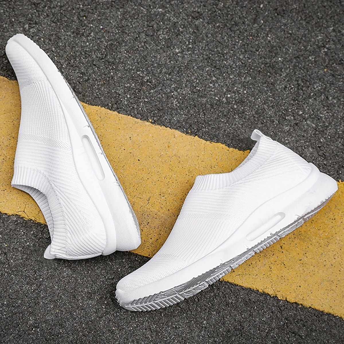 Women's Knitted Sports Shoes Slip On Running Sneakers
