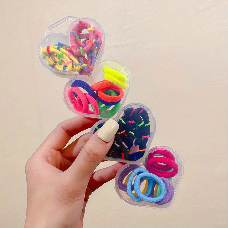 320pcs Macaron Hair Accessories Elastic Hair Tie Claw Clip