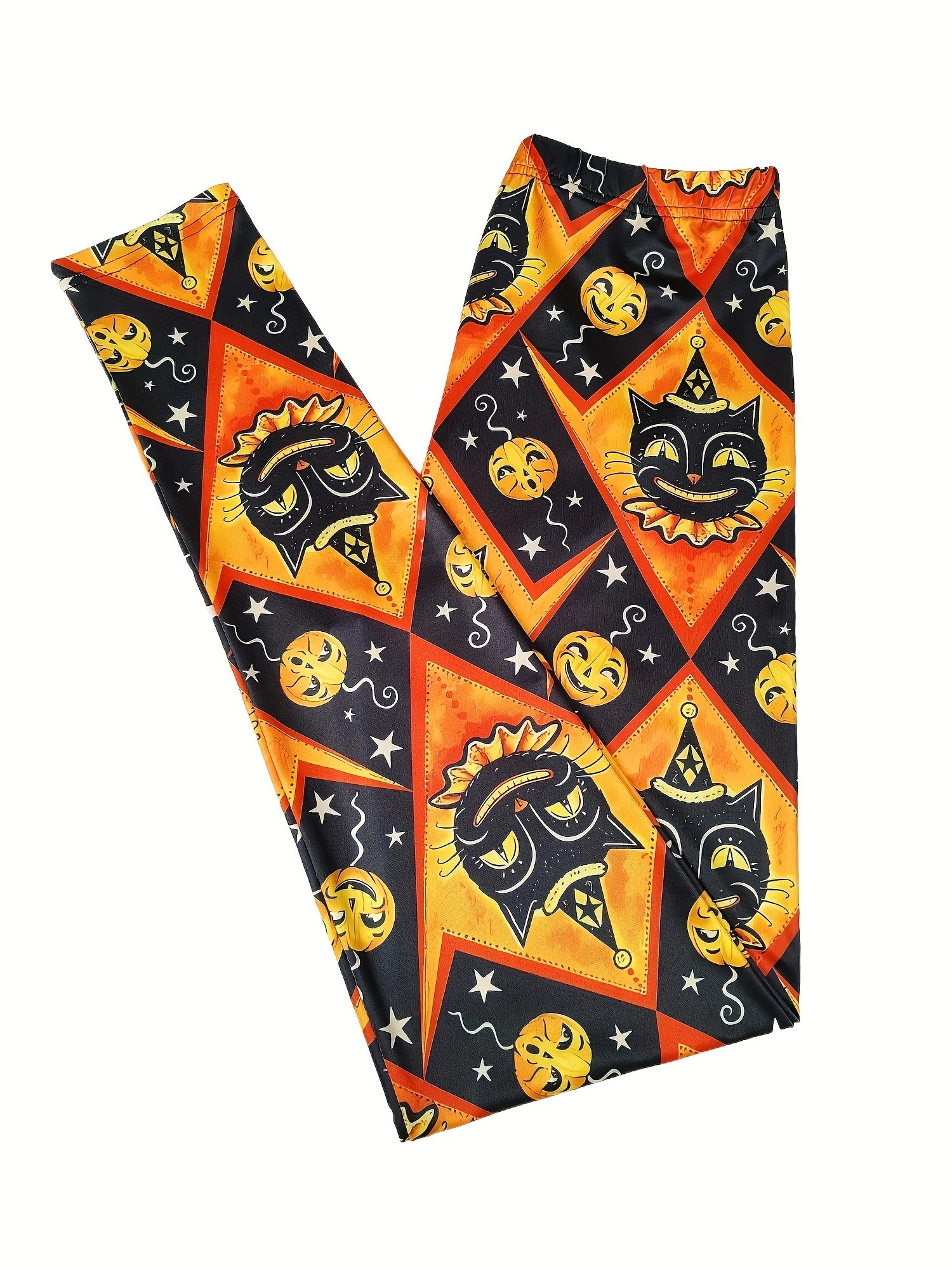 Halloween Print Skinny Leggings Elastic Waist Stretchy Leggings