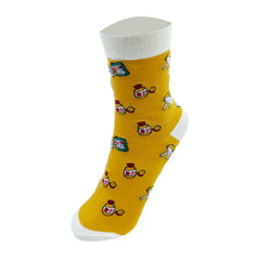 Cartoon Cow Pattern Mid Tube Socks Women's Stockings