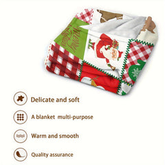Christmas Decoration Throw Blanket Winter Warm Soft Flannel Lightweight Blanket