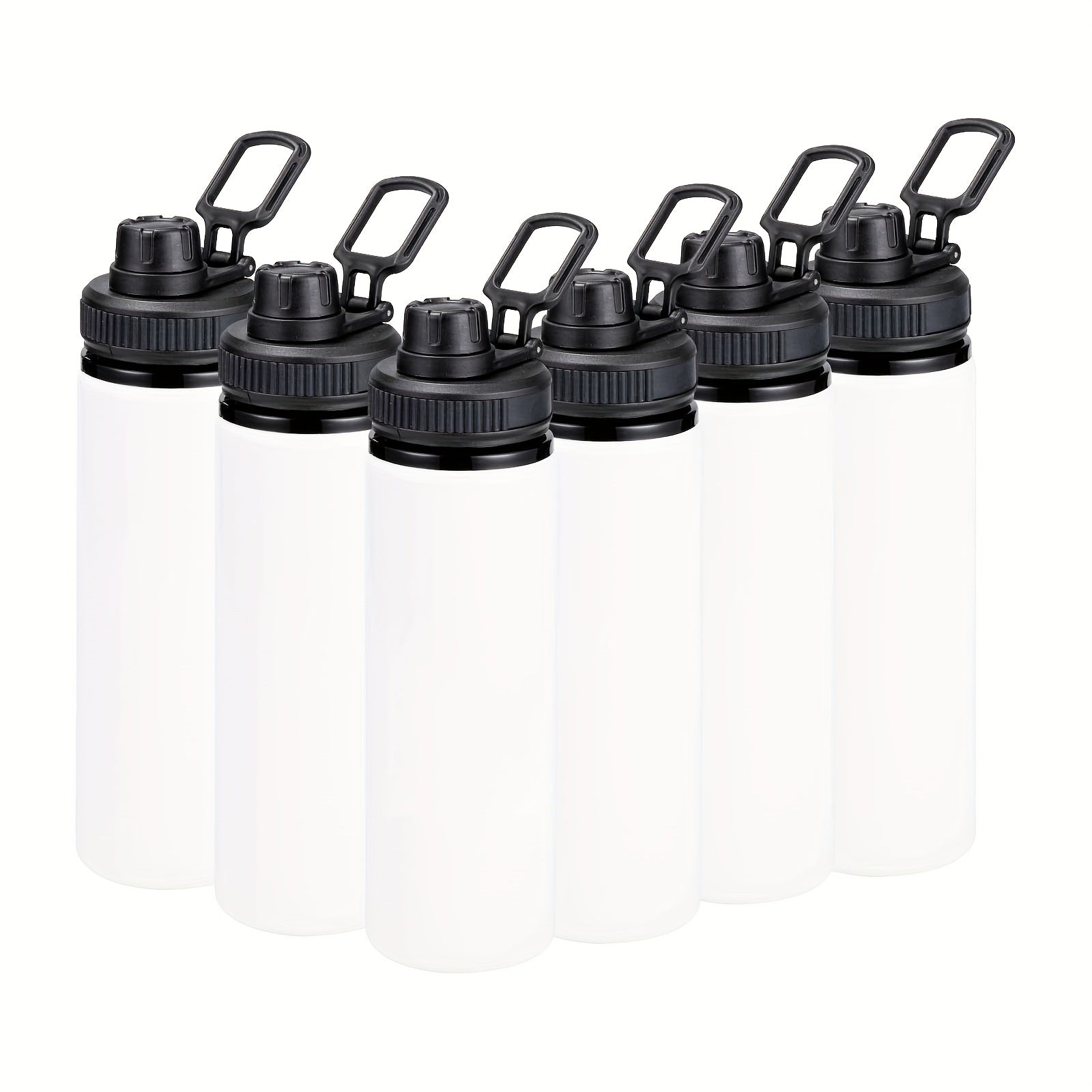 6pcs Reusable 750ml Aluminum Water Bottles Lightweight Leakproof