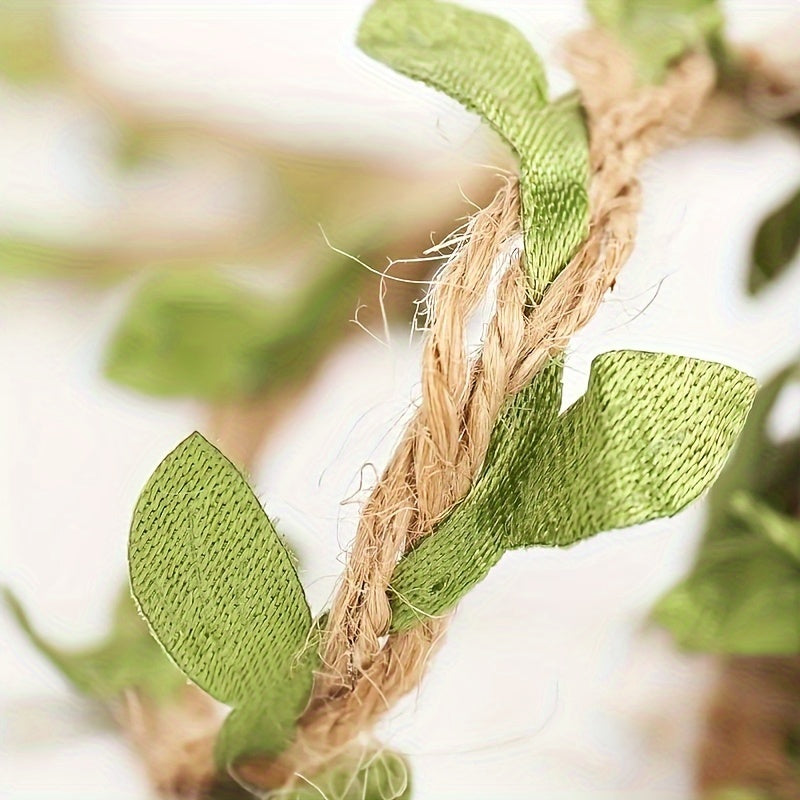 1 Roll Gift Decor Leaf Rope Holiday Gift Decor Supplies Christmas Party