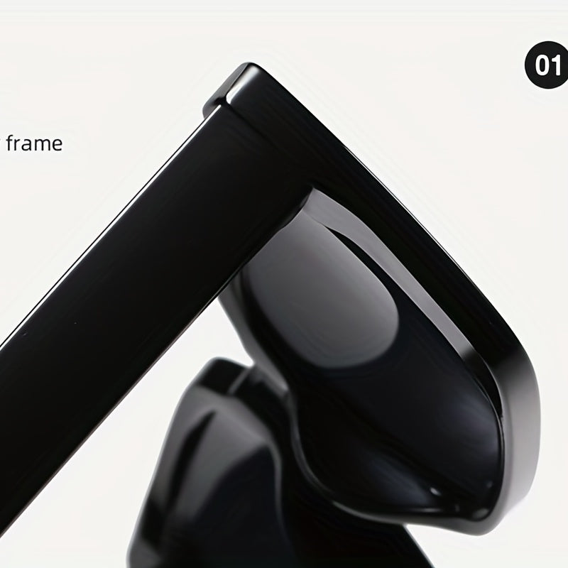 Rivet Decor Rectangle Sunglasses UV400