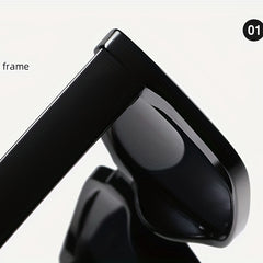 Rivet Decor Rectangle Sunglasses UV400