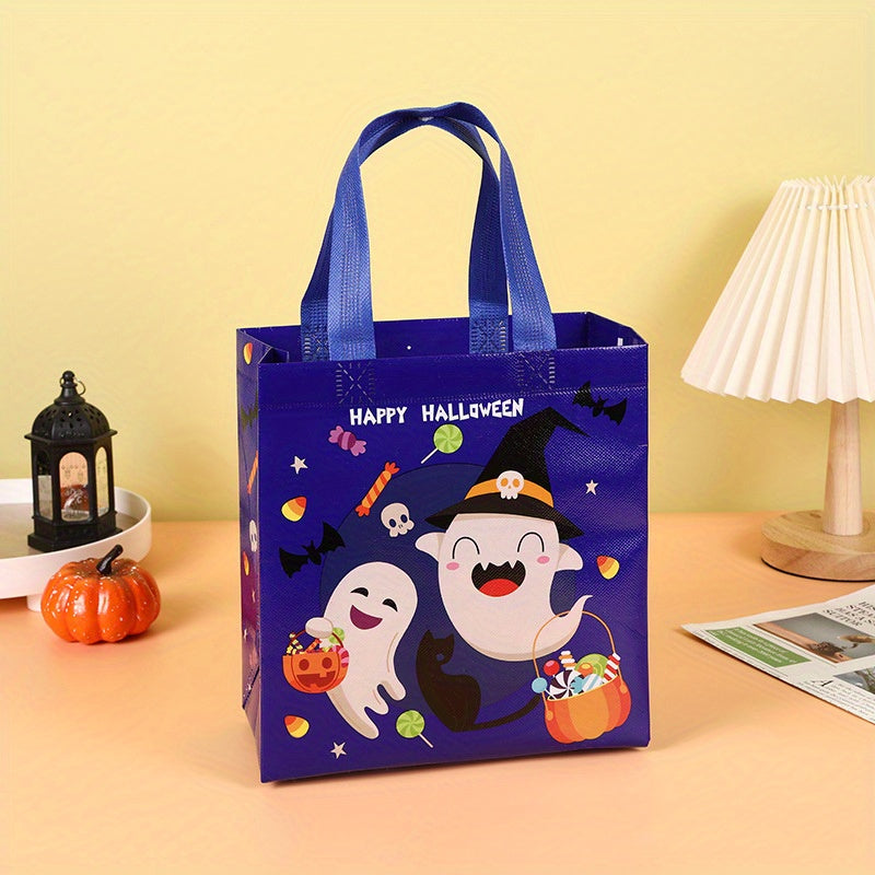 20pcs Halloween Party Gift Handbag Ghost Skull Elf Print Tote Bag No woven