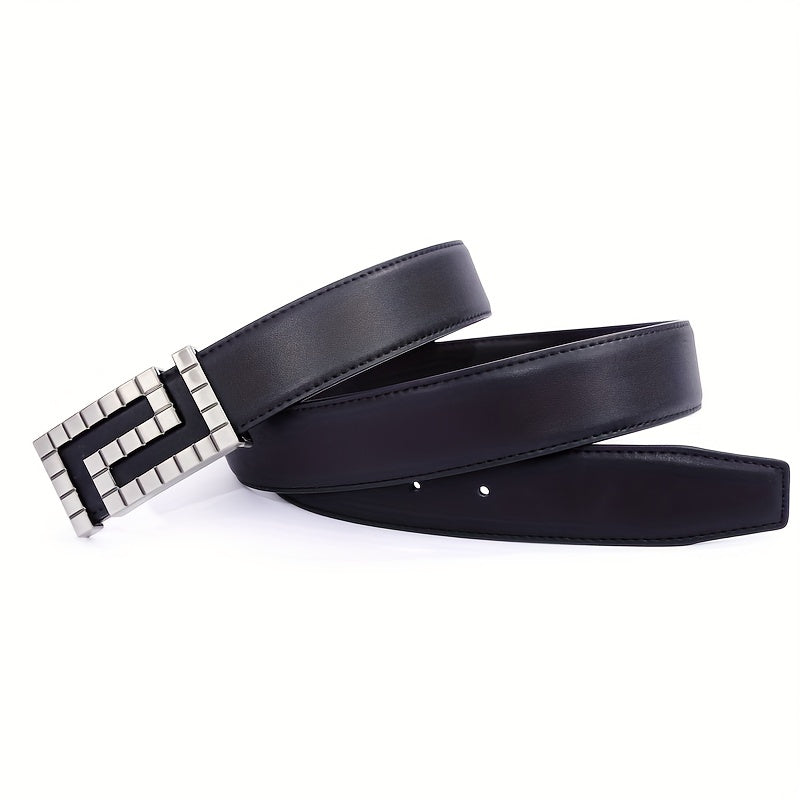 Men's Leather Buckle Belt for Jeans Pants