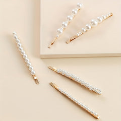 5pcs Faux Pearl Hairpin Hair Clip for Women Girls Wedding