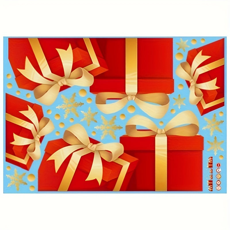 Double Sided Christmas Window Clings Decorative Bows Sticker