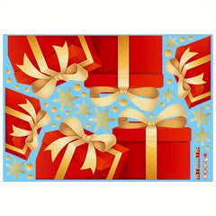 Double Sided Christmas Window Clings Decorative Bows Sticker