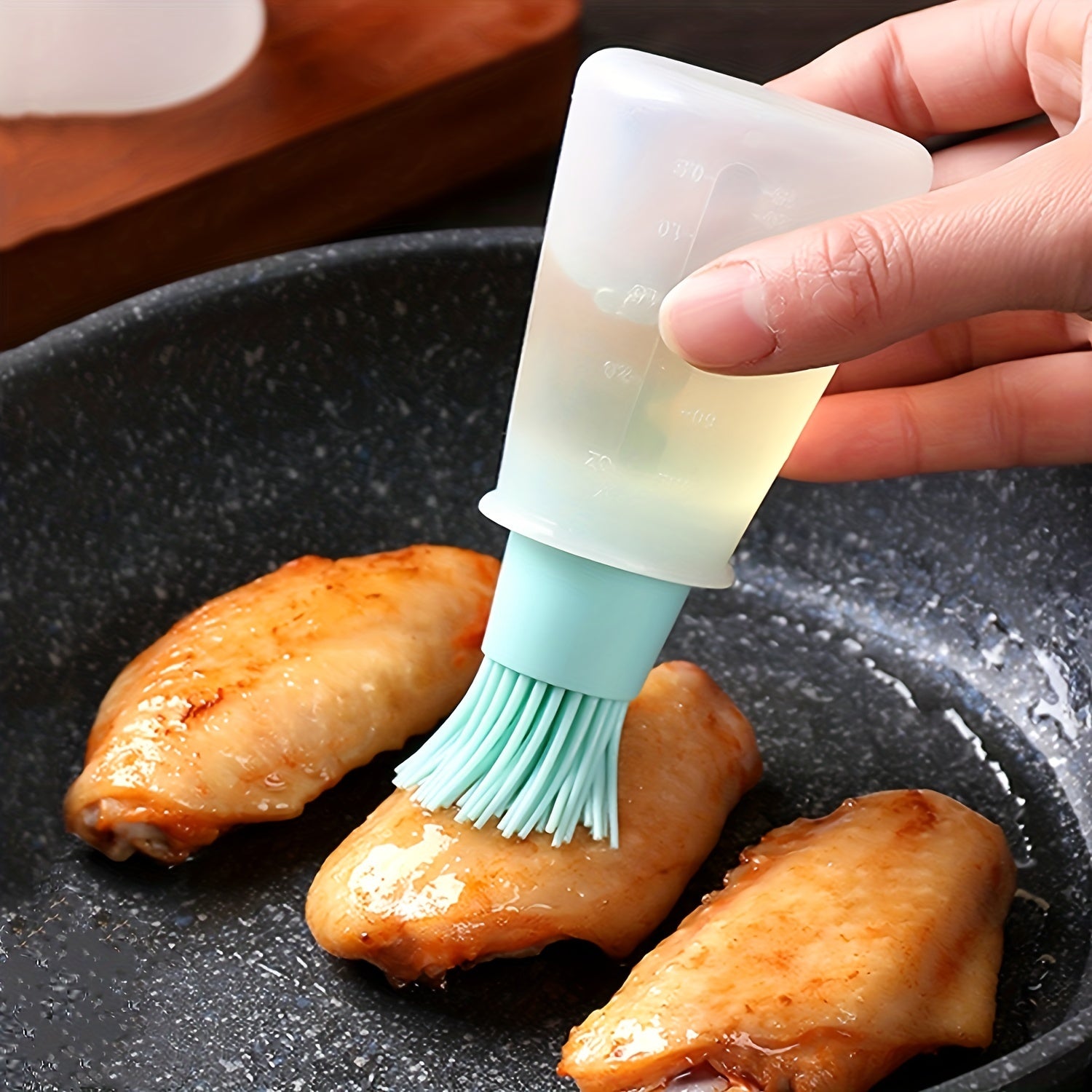 1pc Bottle Brush 2 2oz Silicone Bottle Brush BBQ Tool Kitchen Gadgets