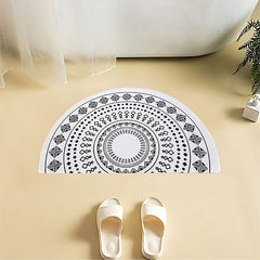 Moroccan Element Doormat Semi Circular Area Rug