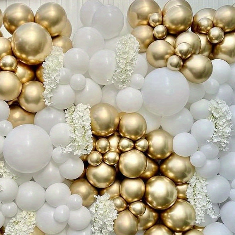 Golden Latex Balloon Scene Decoration for Birthday Party
