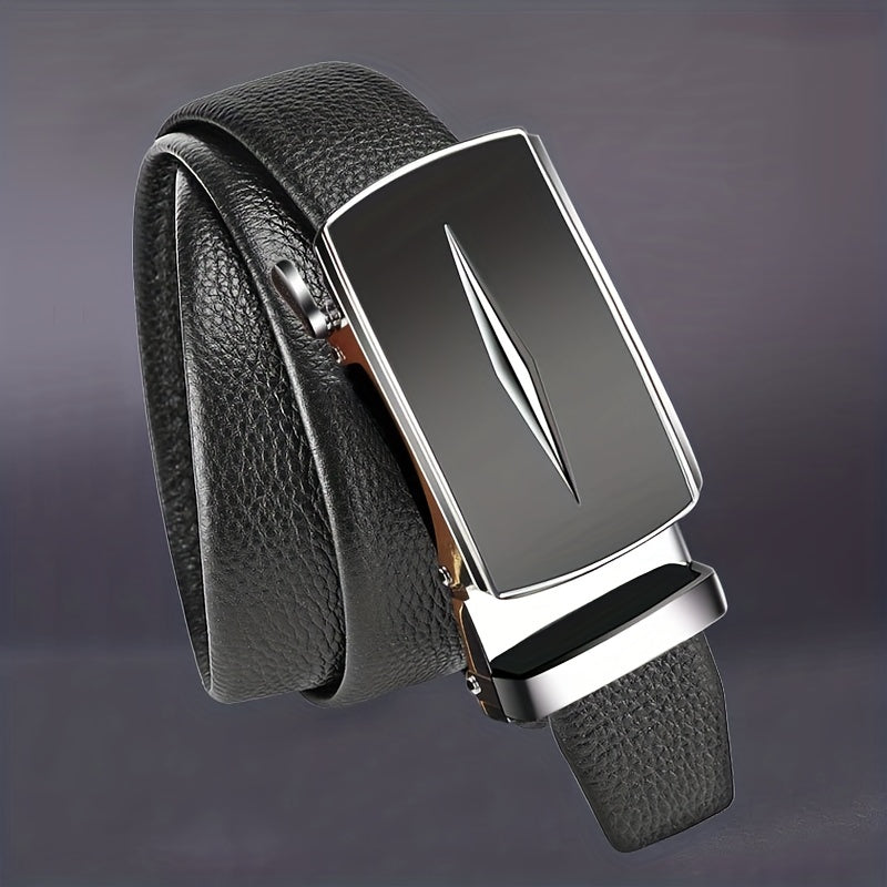 Men's Belt with Automatic Buckle Business Casual Formal Dress